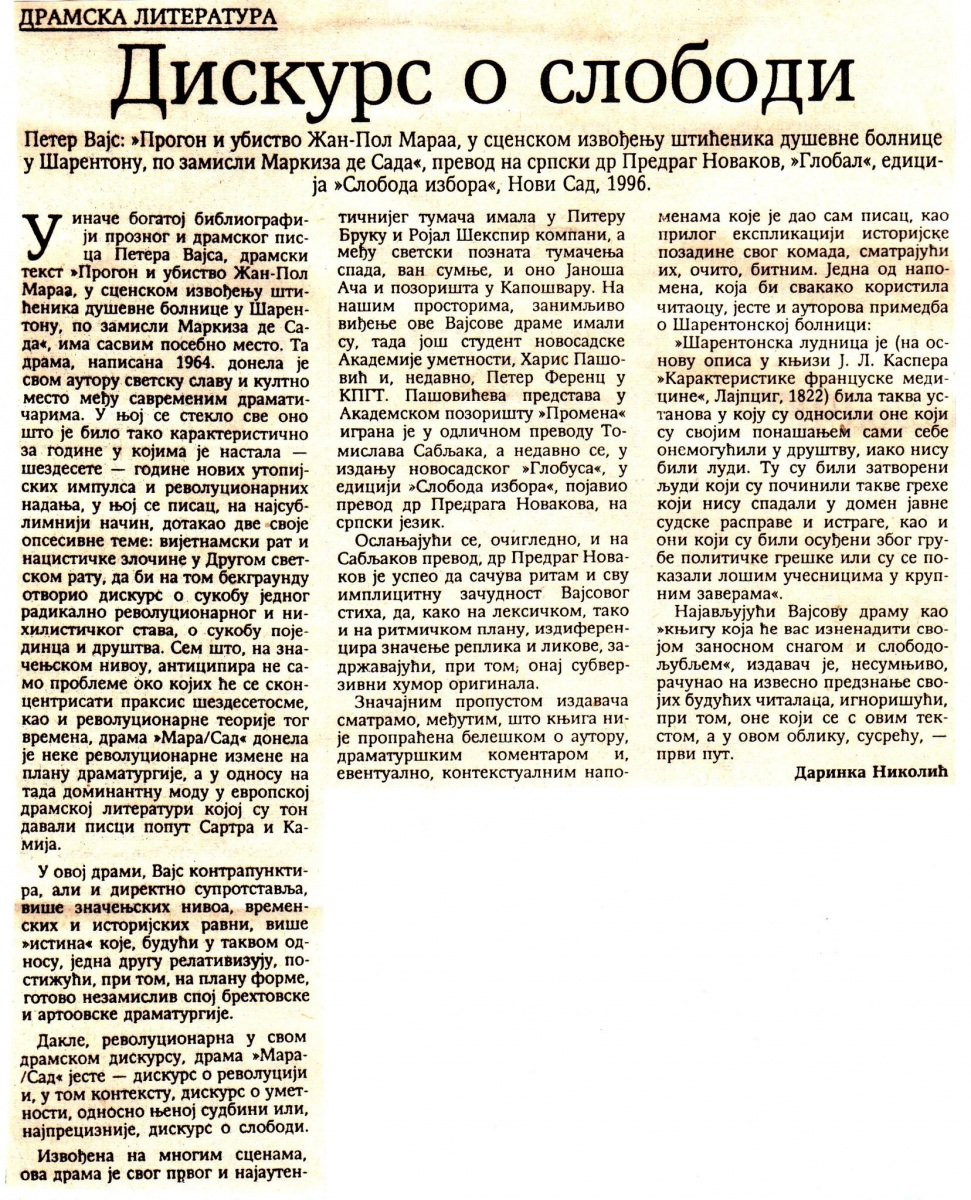 DNEVNIK_NOVI_SAD-190696-PETER_VAJS_PROGON_I_UBISTVO_ZAN-POL_MARAA