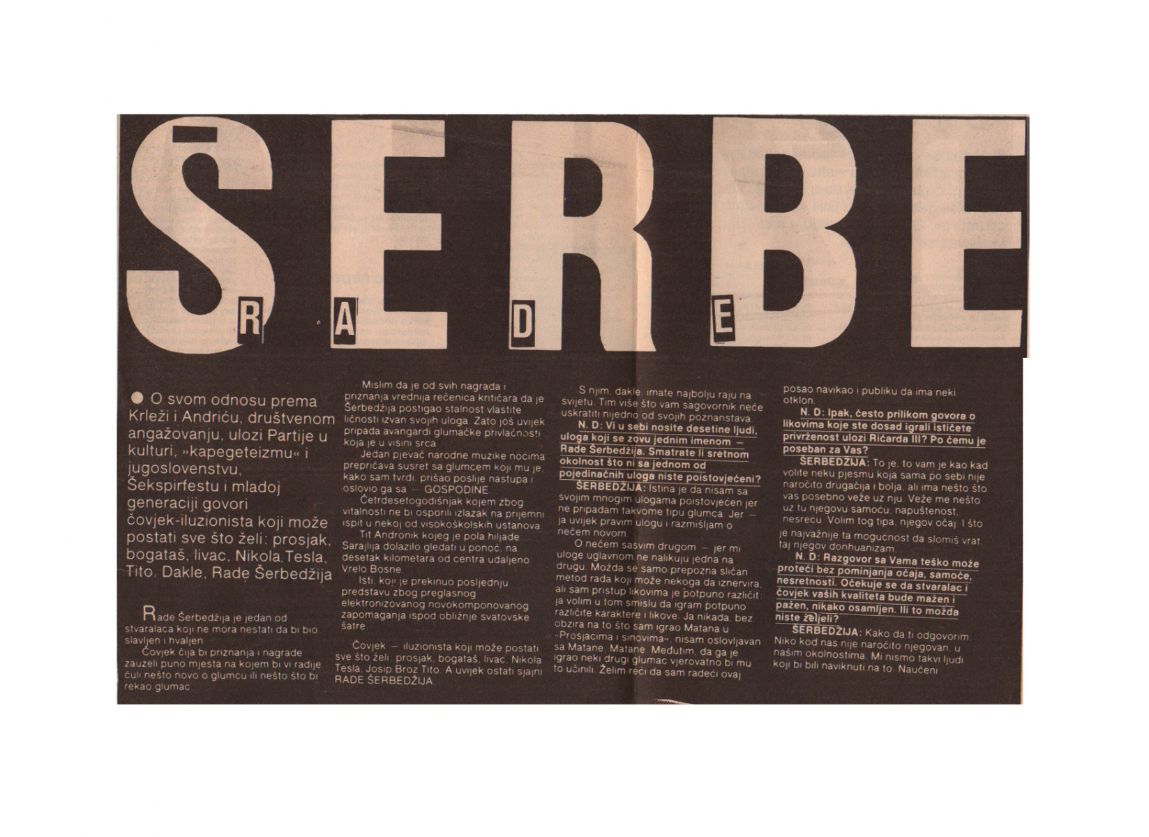 NASI_DANI-SARAJEVO-171086-2-2-INTERVJU_RADE_SERBEDZIJA_KRLEZA_ANDRIC0