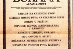 POLITIKA-231284-NAJAVA-CARMINA_BURANA_KPGT_SAVA_CENTAR_LJUBISA_RISTIC_NADA_KOKOTOVIC_DUSAN_JOVANOVIC_CARL_ORFF_DARINKA_MATIC_MAROVIC