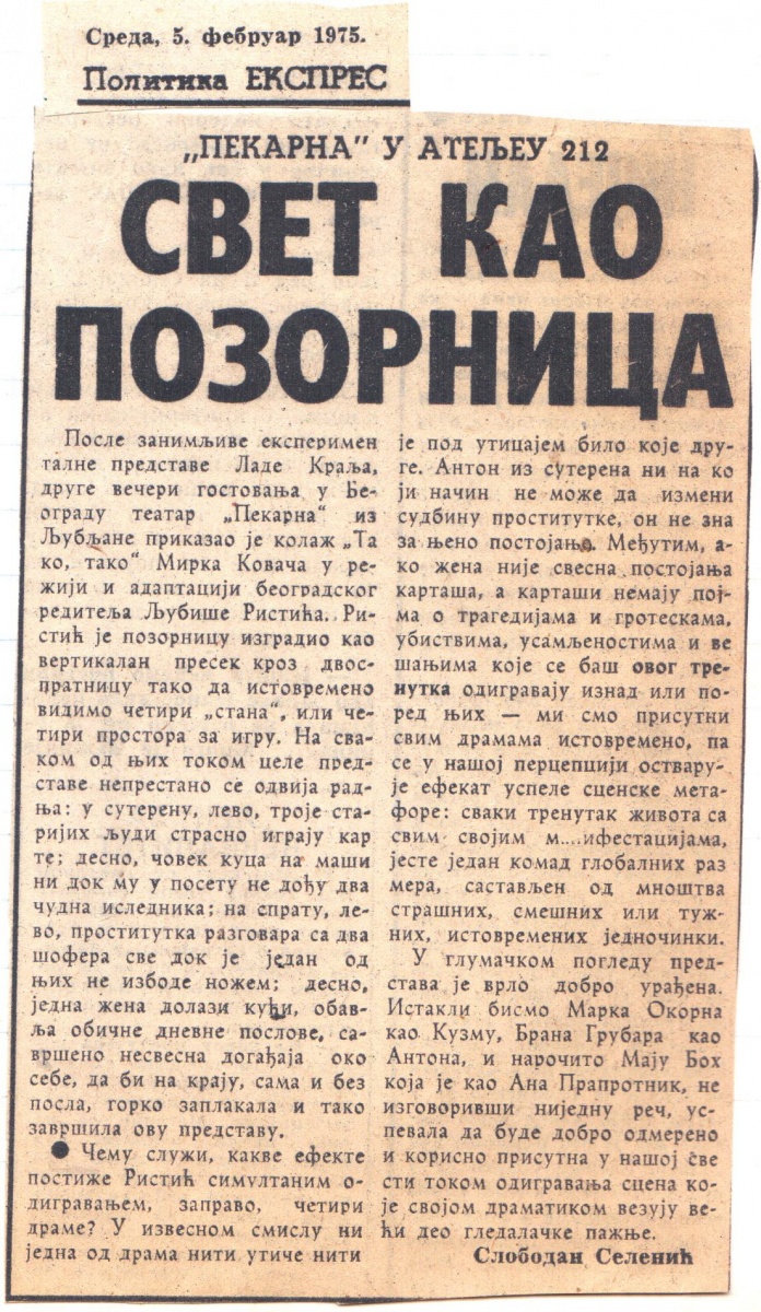 POLITIKA_EKSPRES-05021975-KOMENTAR-GLEDALISCE_PEKARNA-TAKO_TAKO-LJUBISA_RISTIC-SLOBODAN_SELENIC