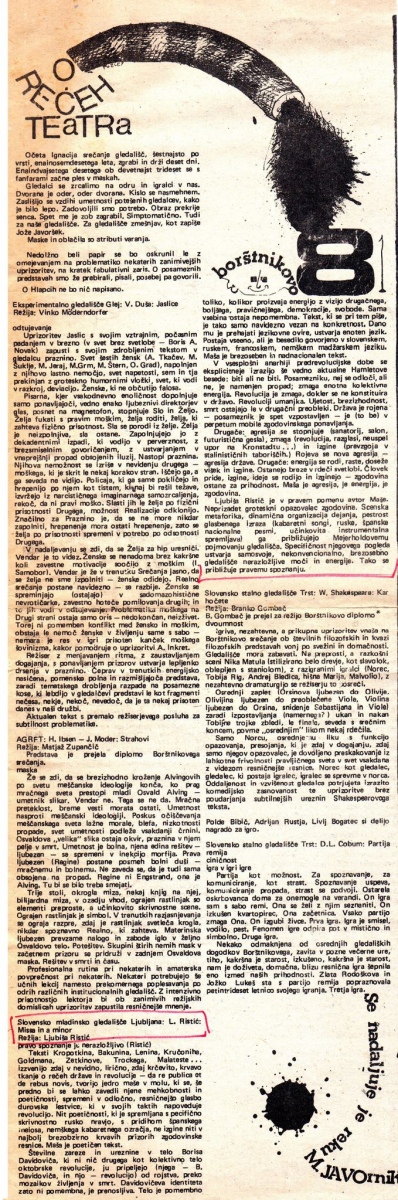 TRIBUNA-LJUBLJANA-1981-LJUBISA_RISTIC_MISA_U_A_MOLU_SLOVENSKO_MLADINSKO_GLEDALISCE